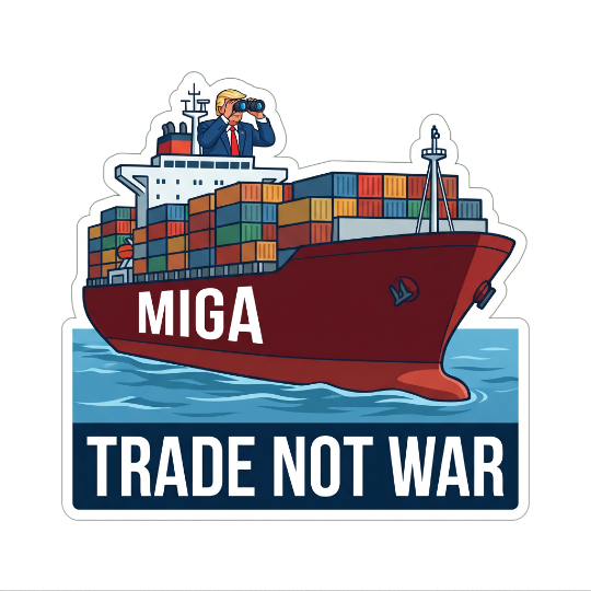 Cargo ship with Trump — Trade Not War